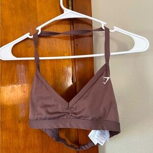 Women’s Gymshark Espresso Light/Minimal Support Sports Bra - Size Small